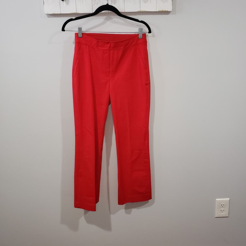 SPANX On-The-Go Kick Flare Pants Womens S Red Pull On Stretch Ponte